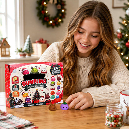 Christmas Advent Calendar 2026 – 24 Days Surprise Dumpling Squishy Toys