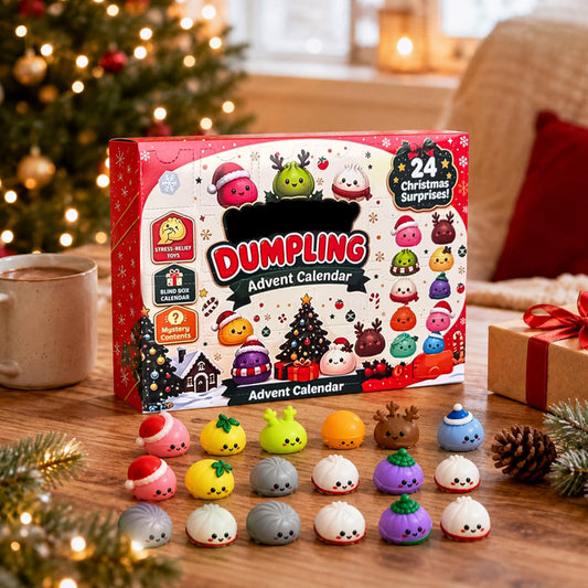 Christmas Advent Calendar 2026 – 24 Days Surprise Dumpling Squishy Toys