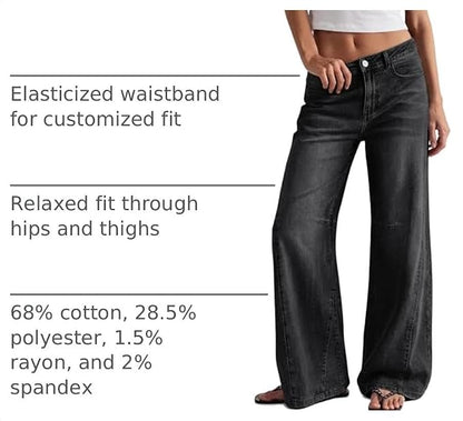 Trendy Queen Women's High Waisted Wide Leg Jeans – Barrel Baggy Pants