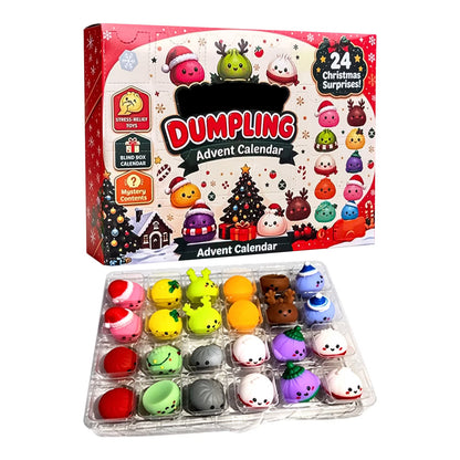 Christmas Advent Calendar 2026 – 24 Days Surprise Dumpling Squishy Toys