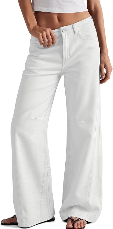 Trendy Queen Women's High Waisted Wide Leg Jeans – Barrel Baggy Pants