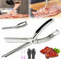 Rib Membrane Removal Tool Set – Stainless Steel BBQ Rib Prep Tool with Arc Clamp