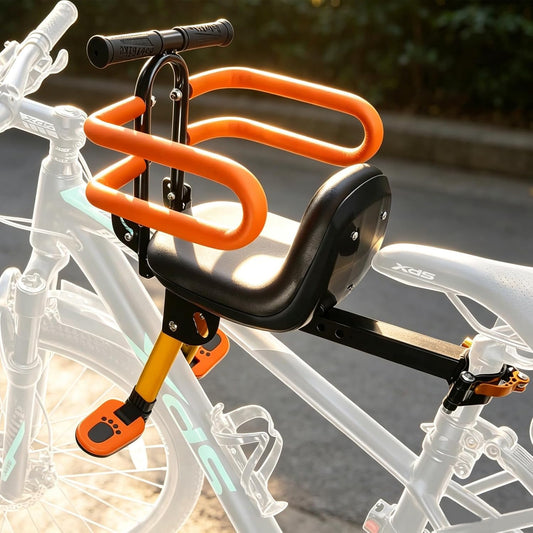 OUSEXI Child Bike Seat Front Mounted – Retractable Foldable Kids Bicycle Seat for Ages 2-6