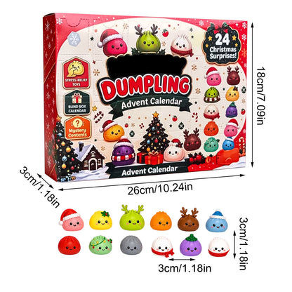 Christmas Advent Calendar 2026 – 24 Days Surprise Dumpling Squishy Toys