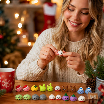 Christmas Advent Calendar 2026 – 24 Days Surprise Dumpling Squishy Toys