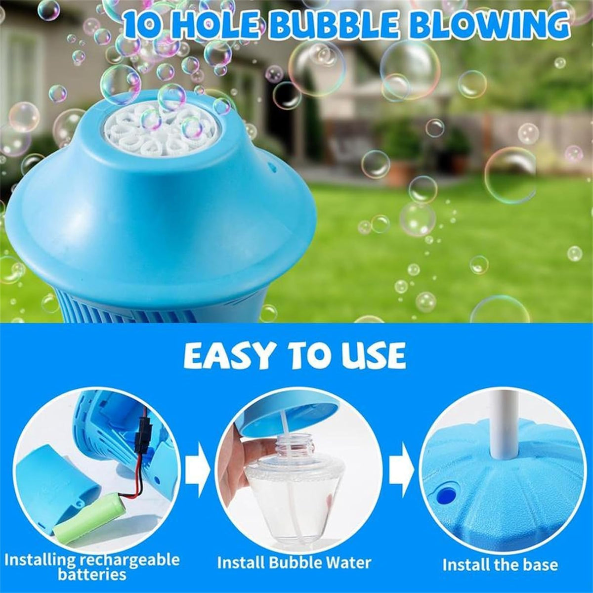 Bubble Torch Garden Lamp™ – Bubbles, Light & Music 2-in-1
