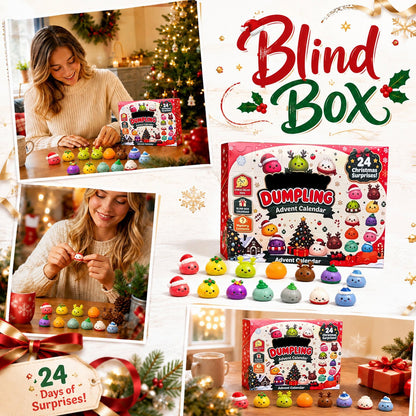 Christmas Advent Calendar 2026 – 24 Days Surprise Dumpling Squishy Toys