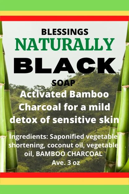 Bamboo Charcoal Naturally Black Soap – Unscented Natural Bar